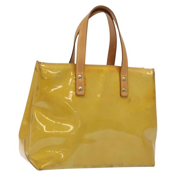 LOUIS VUITTON Monogram Vernis Reade PM Hand Bag Beige M91334 - Picture 1 of 12